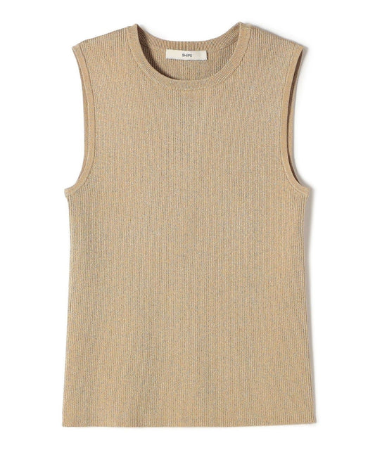 〈手洗い可能〉ラメ ノースリーブ ニット