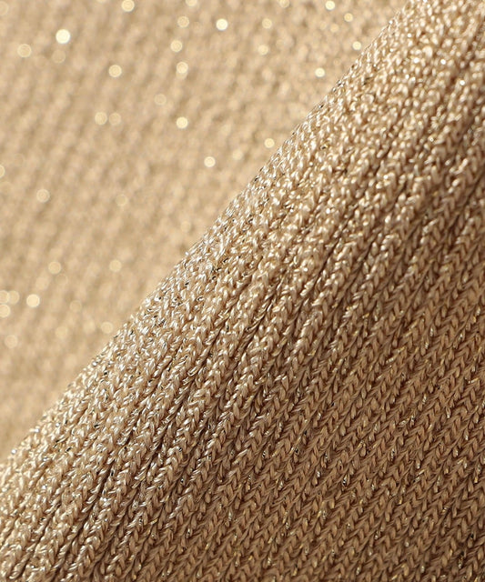 〈手洗い可能〉ラメ ノースリーブ ニット