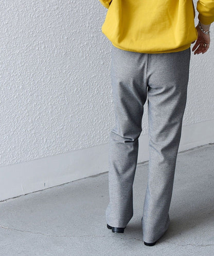 SHIPS any:〈ウォッシャブル〉ピンタック セミフレア イージー チェック フルレングス パンツ