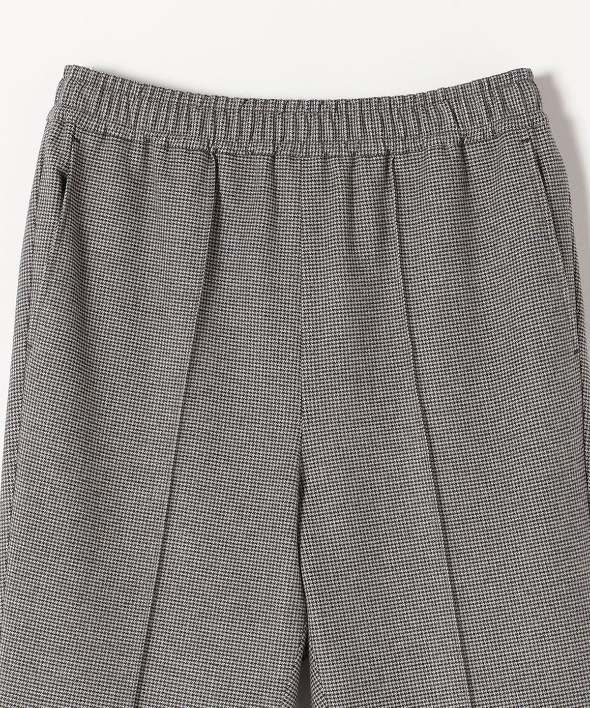 SHIPS any:〈ウォッシャブル〉ピンタック セミフレア イージー チェック フルレングス パンツ