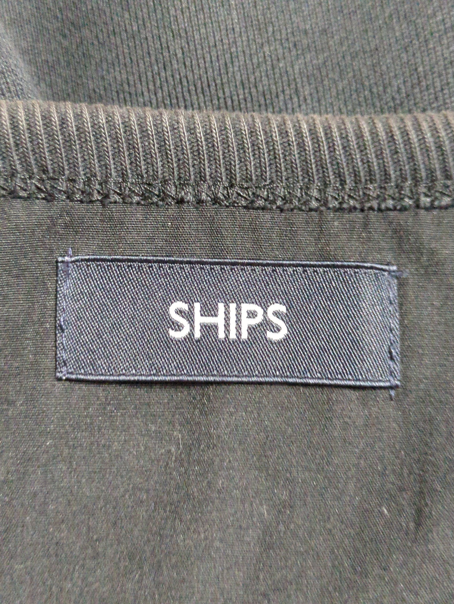 SHIPS: クルーネック ボタン カーディガン