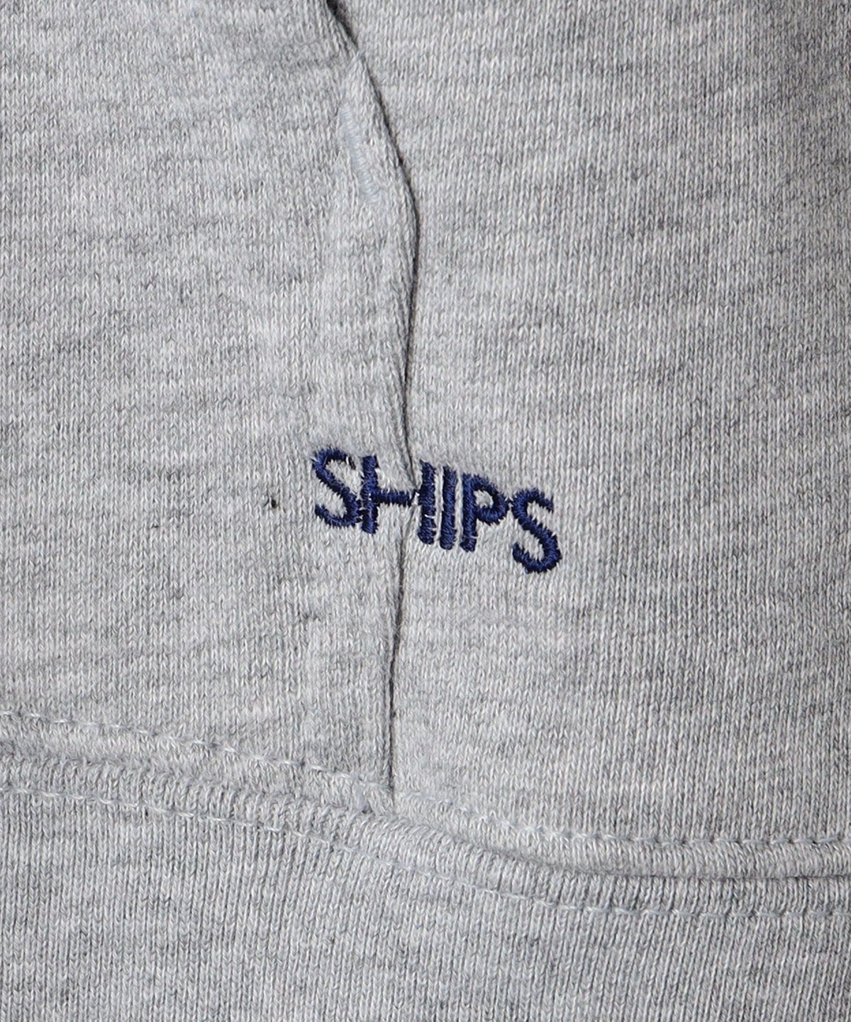 【WEB限定】SHIPS: マイクロ SHIPS 刺繍 ロゴ 裏毛 スウェット プルオーバーパーカー