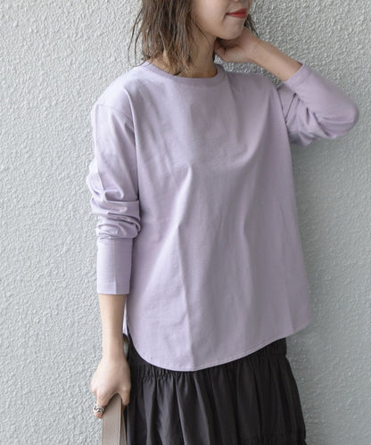 SHIPS any: 〈吸水速乾〉ラウンドヘム ロングスリーブ TEE2