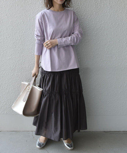 SHIPS any: 〈吸水速乾〉ラウンドヘム ロングスリーブ TEE2