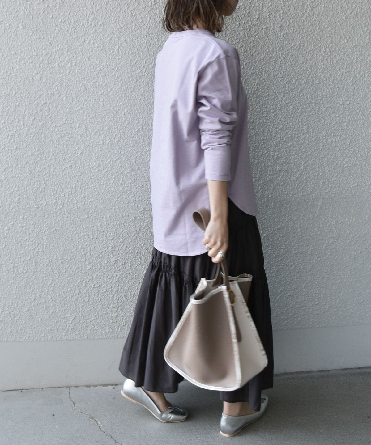 SHIPS any: 〈吸水速乾〉ラウンドヘム ロングスリーブ TEE2