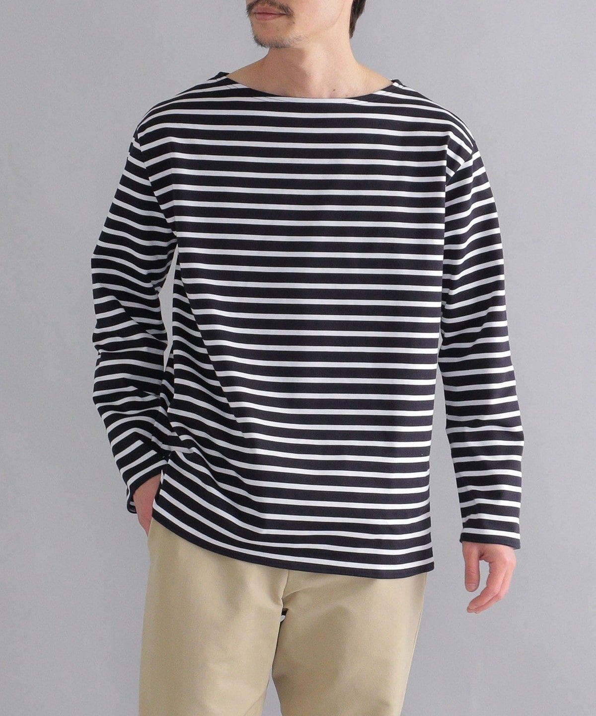 SHIPS STANDARD: SUVIN/PIMA ベーシック バスクシャツ L/S