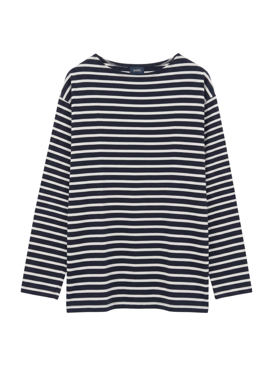 SHIPS STANDARD: SUVIN/PIMA ベーシック バスクシャツ L/S