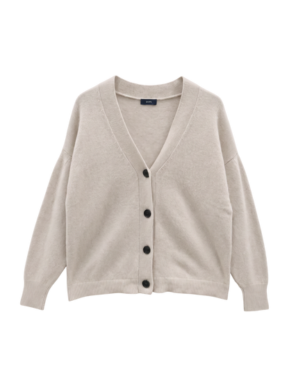 ウールカシミヤVネックカーディガン