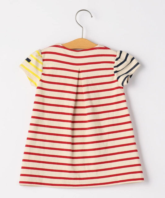 SHIPS KIDS:ボーダー Aライン ワンピース(80〜90cm)