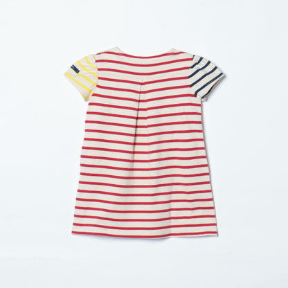 SHIPS KIDS:ボーダー Aライン ワンピース(80〜90cm)