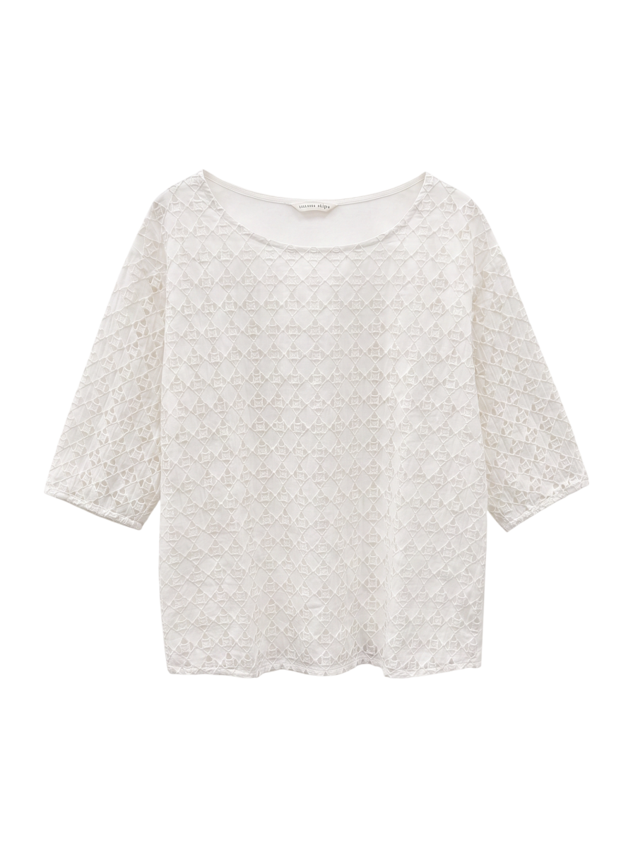 LACE COMBI T-BLOUSE