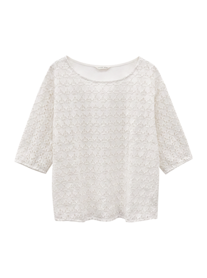 LACE COMBI T-BLOUSE