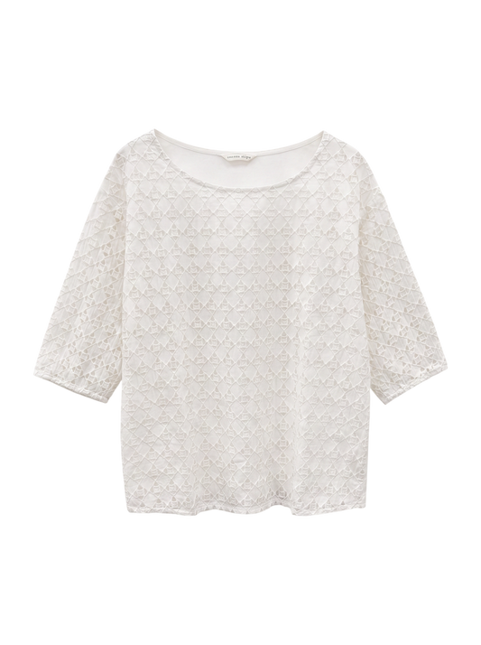 LACE COMBI T-BLOUSE