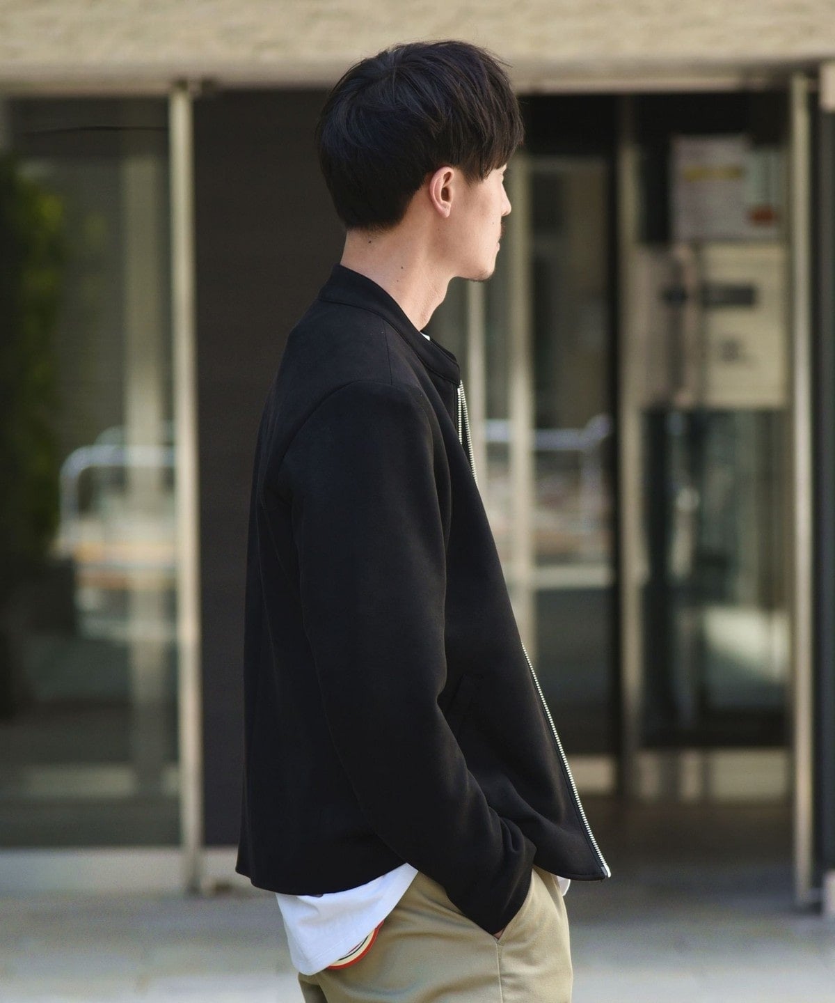 SHIPS: マシュマロスエード シングルライダース ジャケット