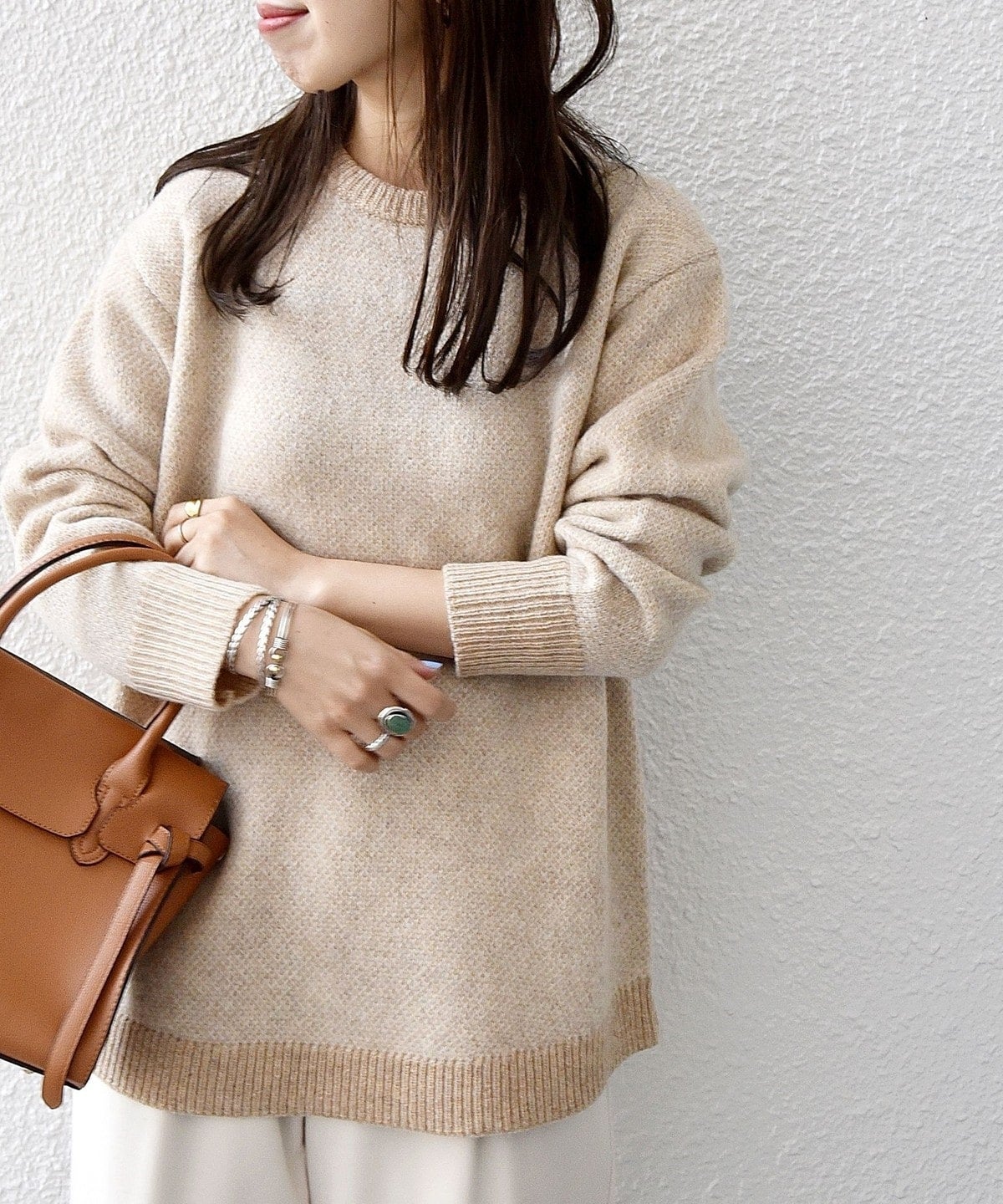 SHIPS any: ジャカード ヘム ニット プルオーバー