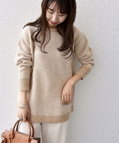 SHIPS any: ジャカード ヘム ニット プルオーバー