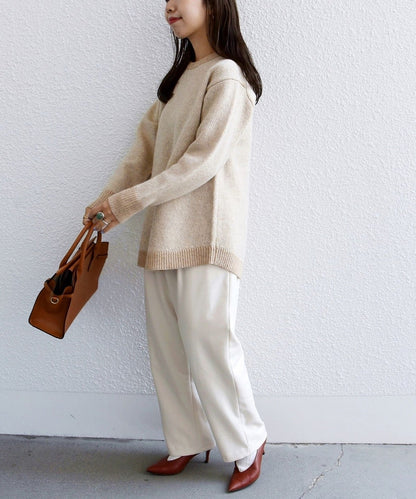 SHIPS any: ジャカード ヘム ニット プルオーバー