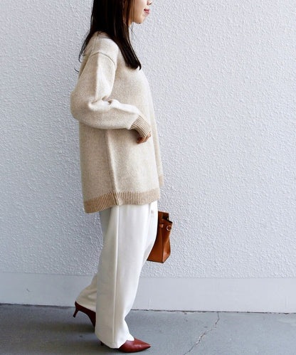 SHIPS any: ジャカード ヘム ニット プルオーバー