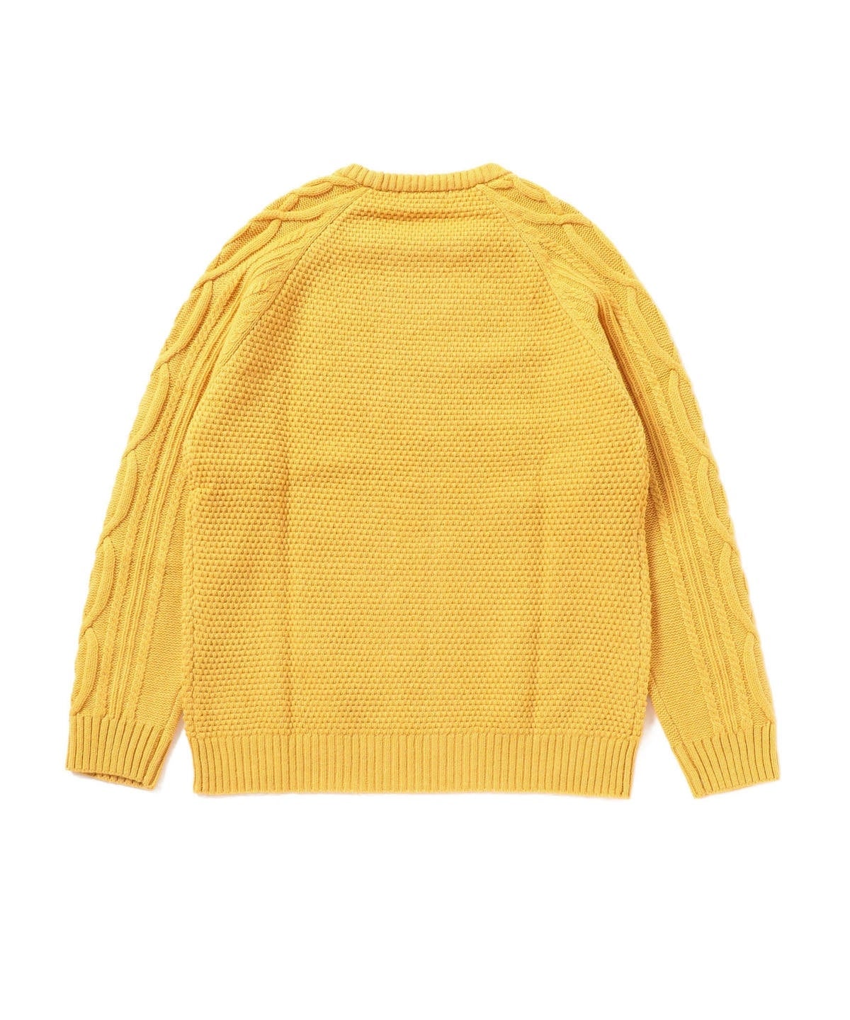 SU: ケーブル/MOSS STITCH クルーネック ニット