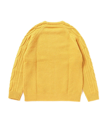 SU: ケーブル/MOSS STITCH クルーネック ニット