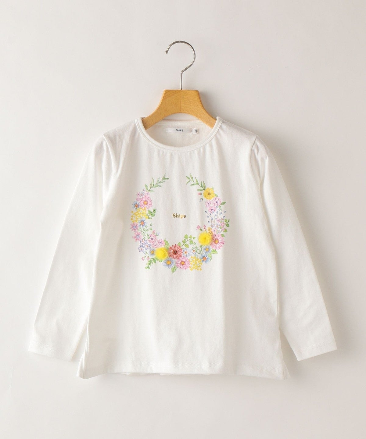 SHIPS KIDS:フラワー フリル 長袖 TEE(100〜130cm)