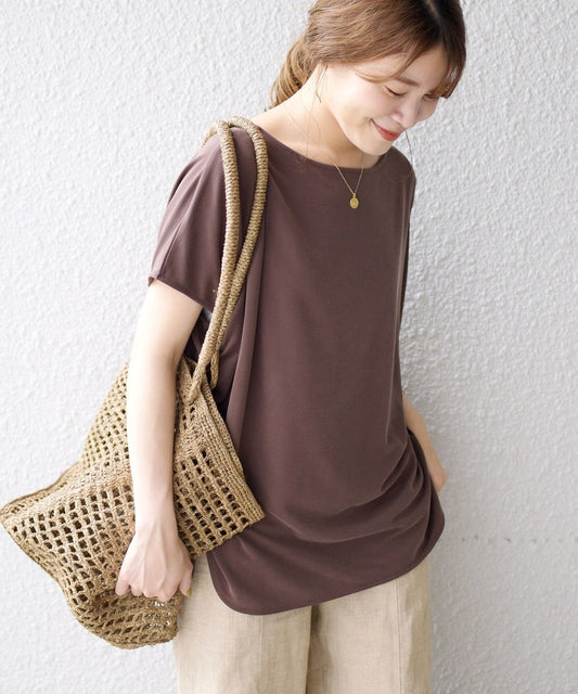 〈接触冷感〉サンドウォッシュ2WAYプルオーバー