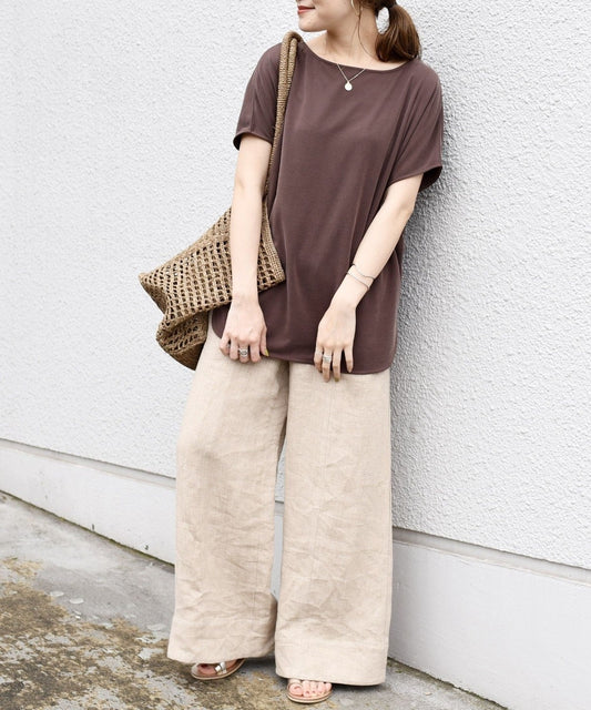 〈接触冷感〉サンドウォッシュ2WAYプルオーバー