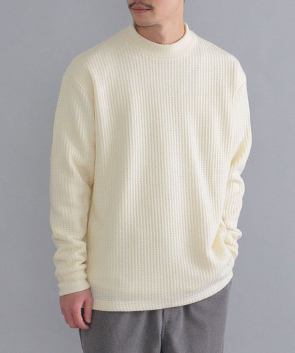 SHIPS: ワッフル モックネック プルオーバー