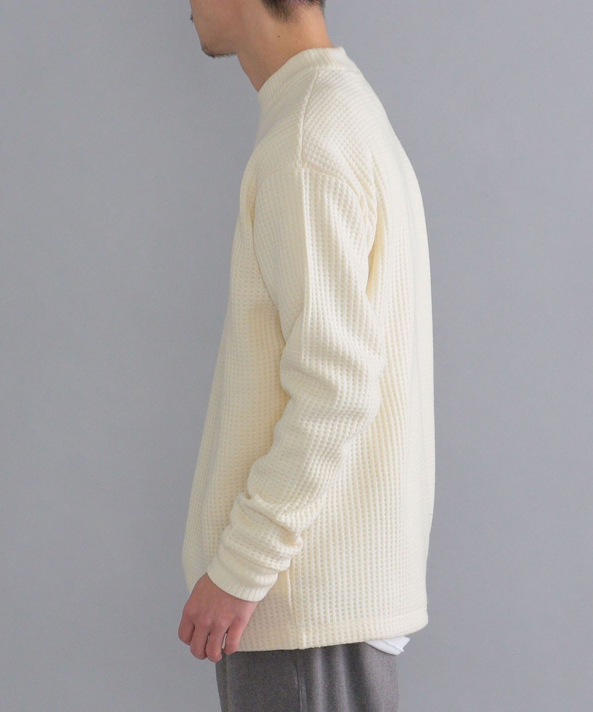 SHIPS: ワッフル モックネック プルオーバー