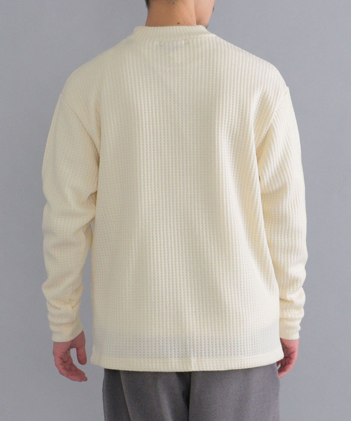 SHIPS: ワッフル モックネック プルオーバー