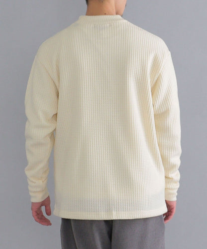 SHIPS: ワッフル モックネック プルオーバー