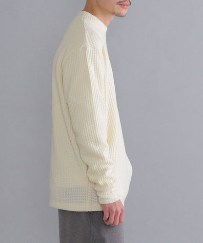 SHIPS: ワッフル モックネック プルオーバー