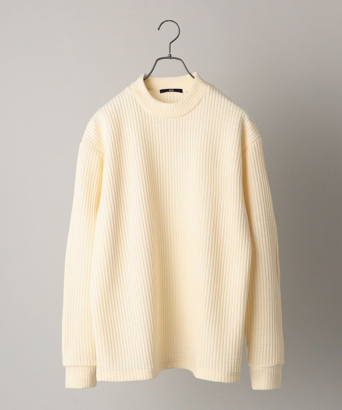 SHIPS: ワッフル モックネック プルオーバー