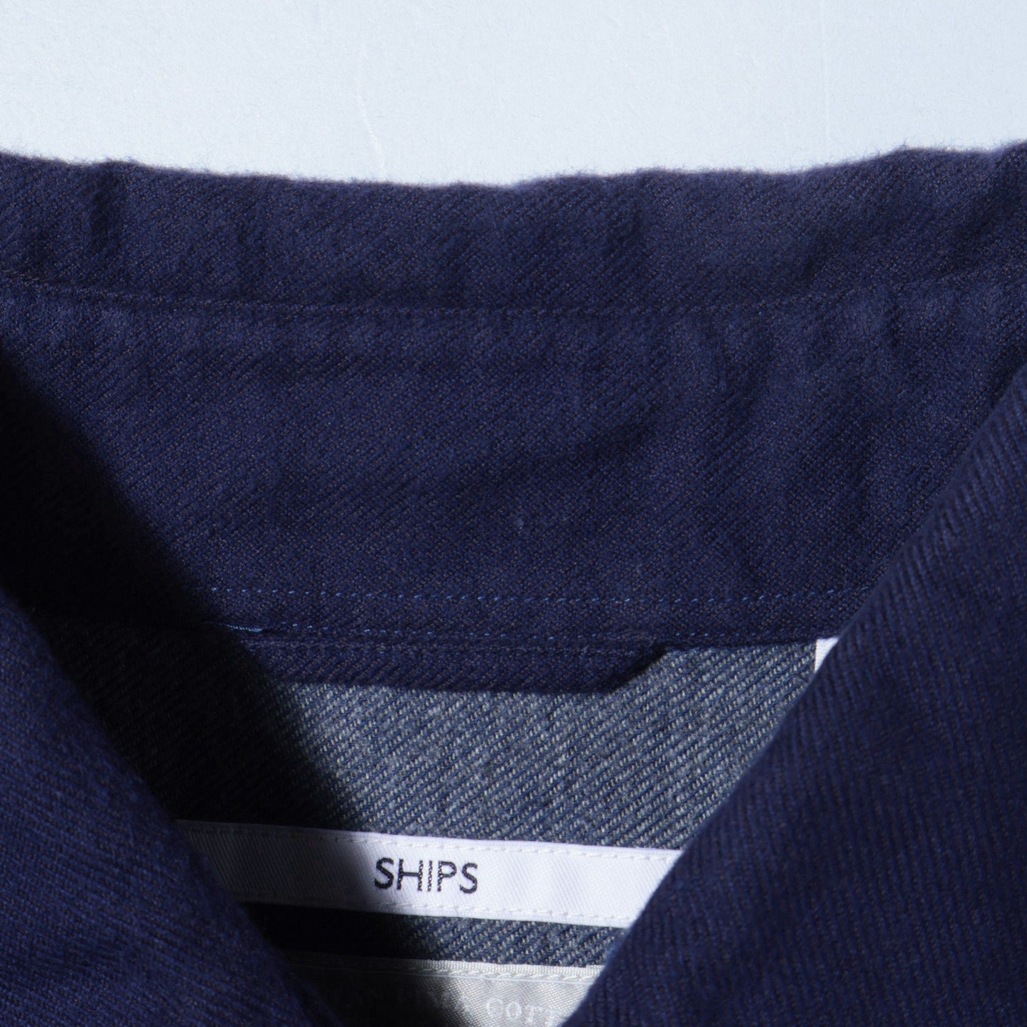 SHIPS: ペルヴィアン ピマ セミワイドカラー ソリッド ネルシャツ