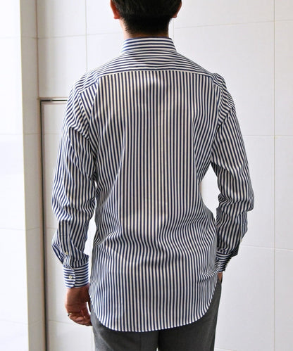 SHIPS: イージーアイロン ロングストライプ イタリアンボタンダウン シャツ