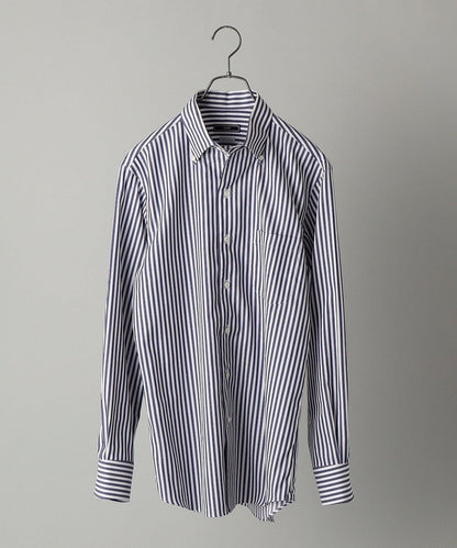 SHIPS: イージーアイロン ロングストライプ イタリアンボタンダウン シャツ