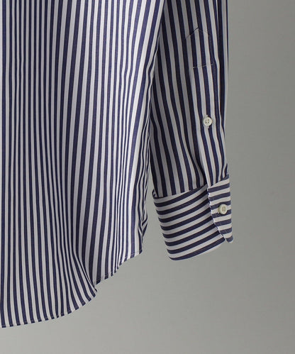 SHIPS: イージーアイロン ロングストライプ イタリアンボタンダウン シャツ