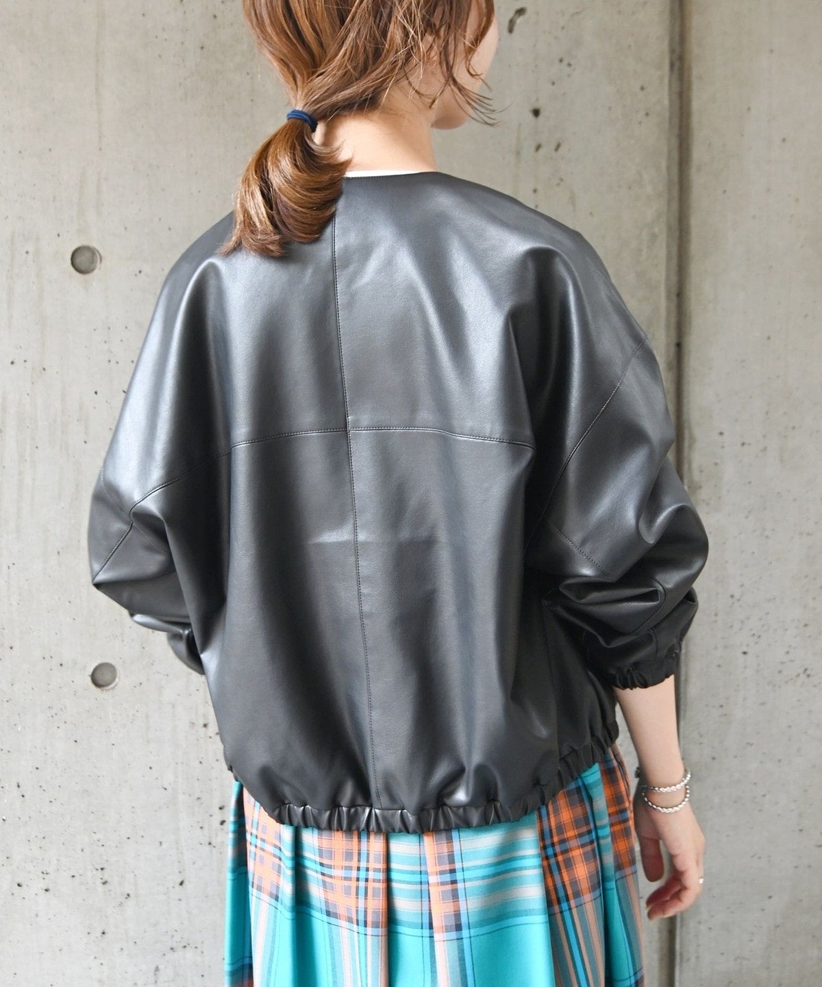 SHIPS any: BARTOLOZZI フェイク レザー ジップ ブルゾン