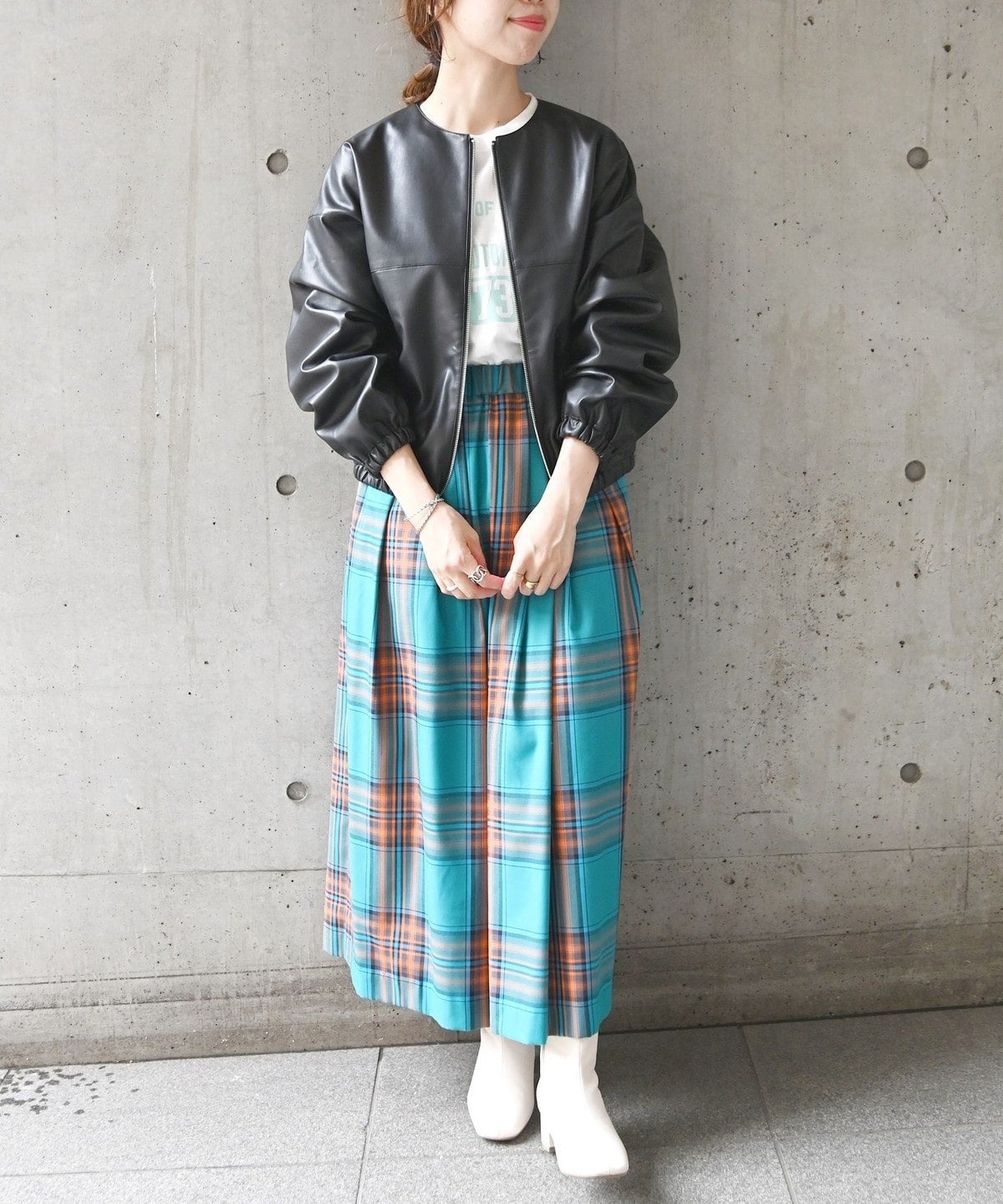 SHIPS any: BARTOLOZZI フェイク レザー ジップ ブルゾン