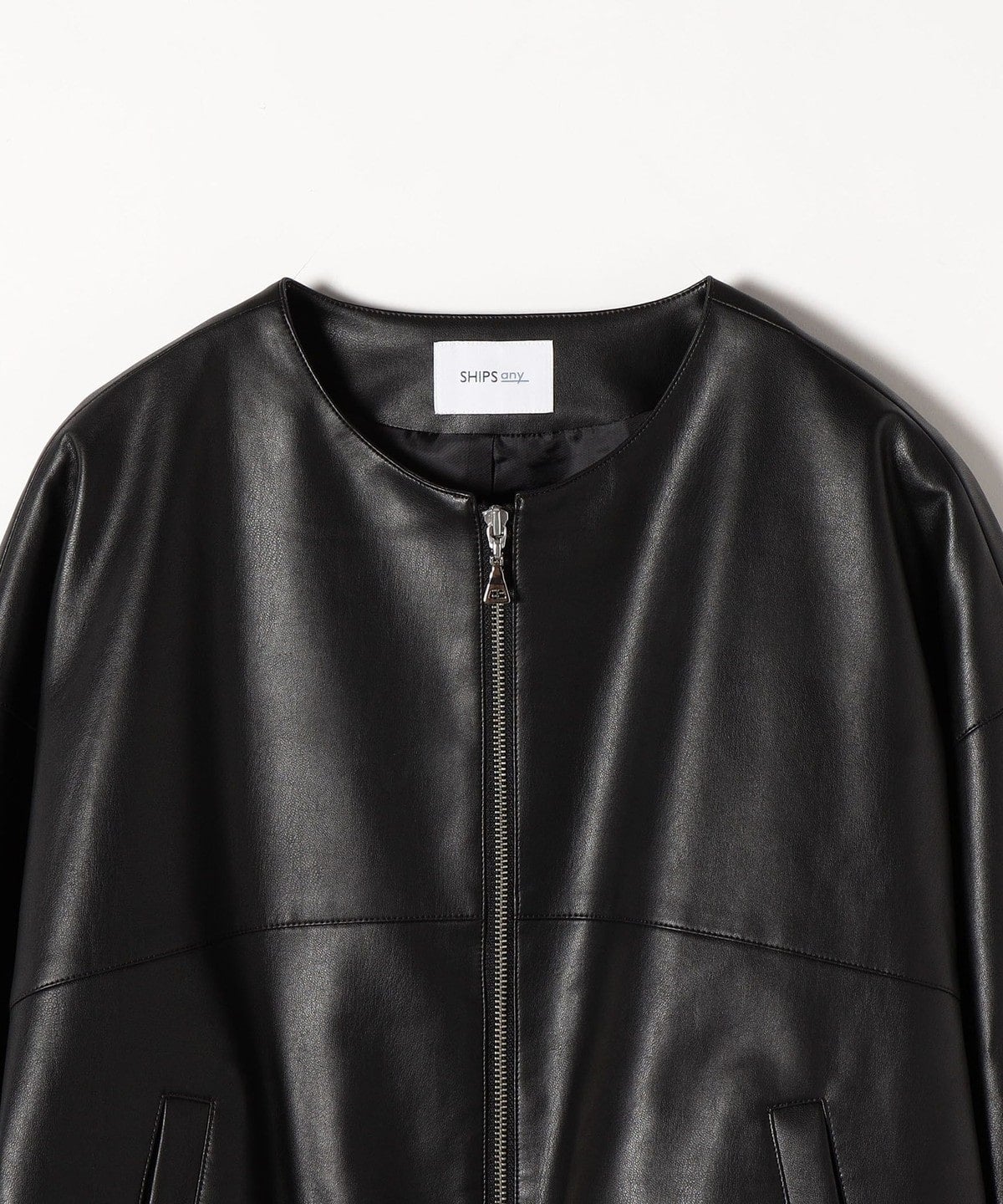SHIPS any: BARTOLOZZI フェイク レザー ジップ ブルゾン