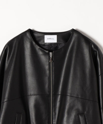 SHIPS any: BARTOLOZZI フェイク レザー ジップ ブルゾン