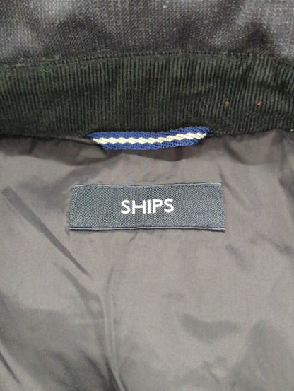 SHIPS: ALLIED FEATHER&DOWN / VANKS(R)加工 ウール ジップ ボタン ダウンジャケット