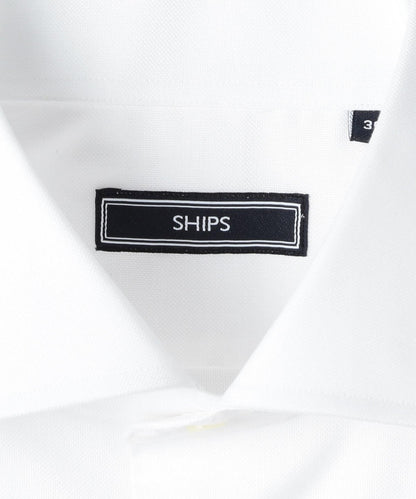 SHIPS: 【イージーアイロン】 オックスフォード ソリッド ワイドカラー シャツ