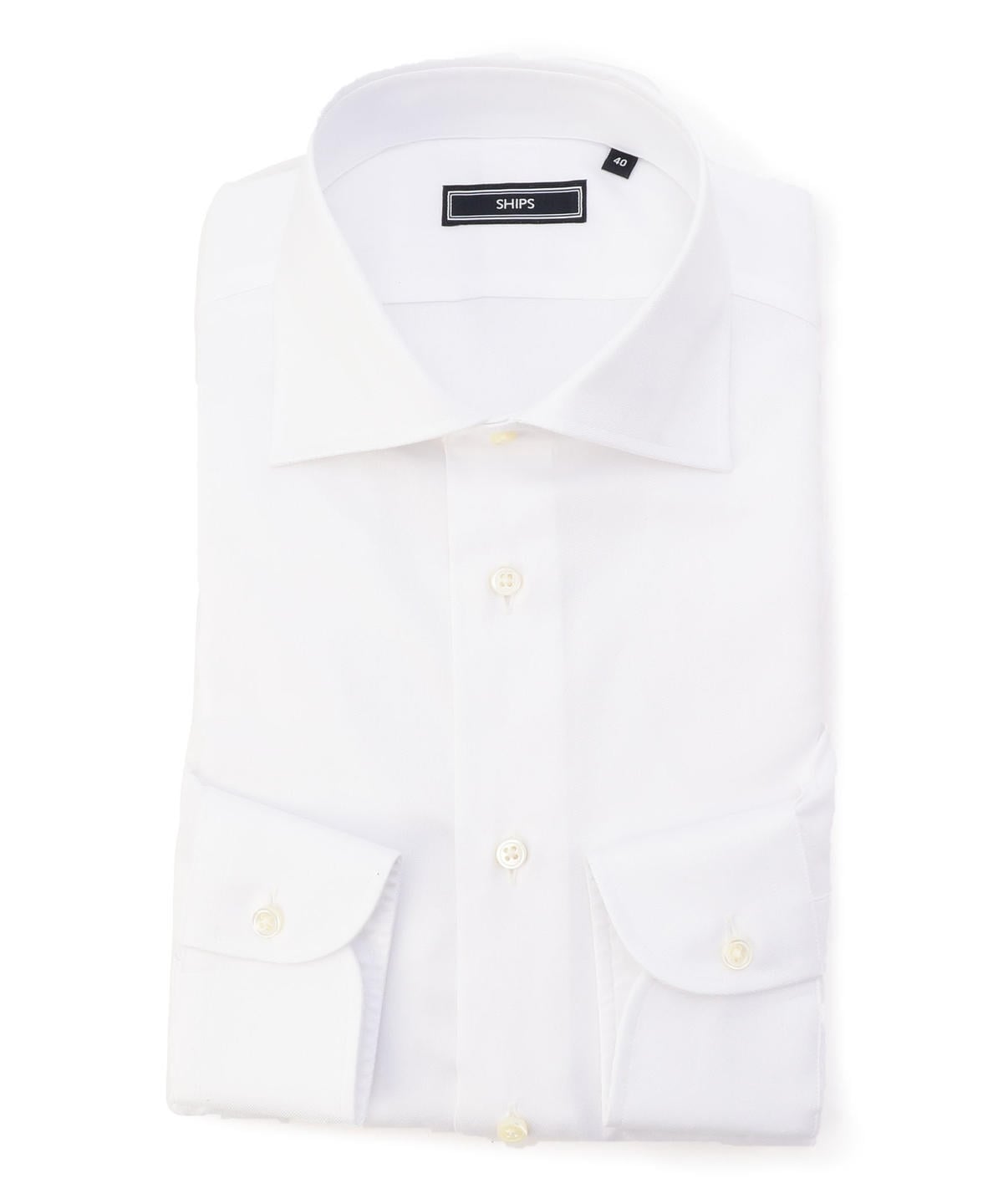 SHIPS: 【イージーアイロン】 オックスフォード ソリッド ワイドカラー シャツ