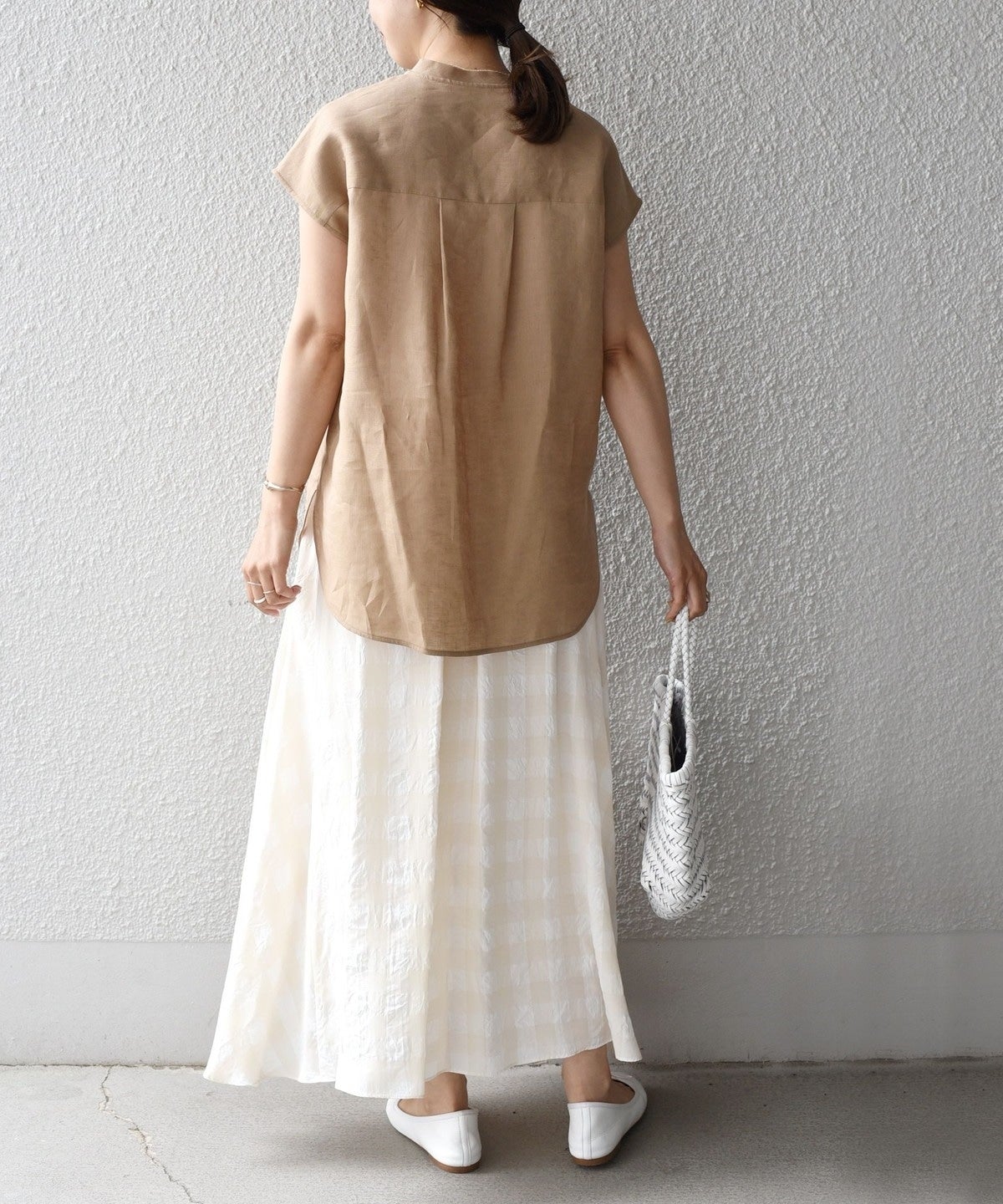 〈手洗い可能〉ギンガムチェックギャザースカート