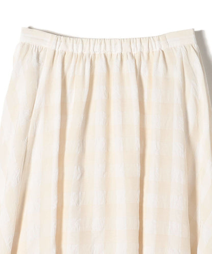 〈手洗い可能〉ギンガムチェックギャザースカート