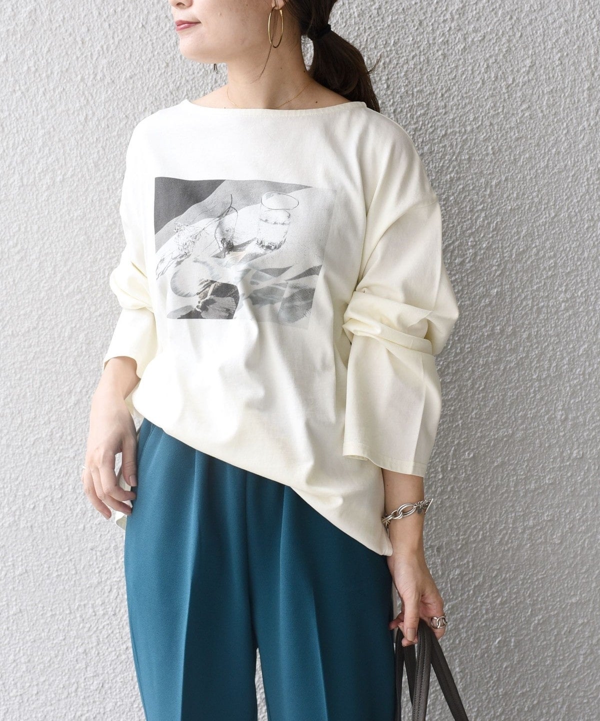 【WEB限定】スリットスリーブボートネックフォトTEE