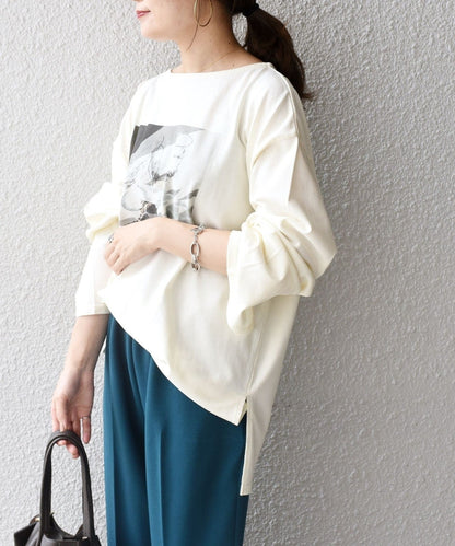 【WEB限定】スリットスリーブボートネックフォトTEE