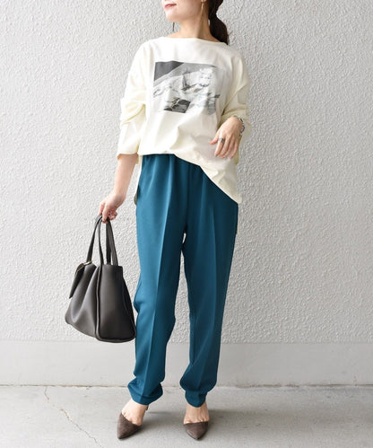 【WEB限定】スリットスリーブボートネックフォトTEE
