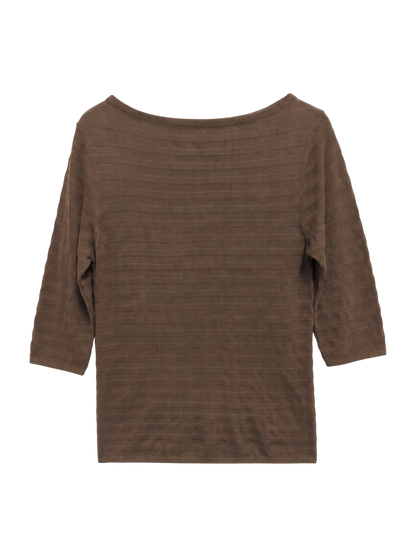 SHIPS:CTN BOAT NECK S/S POV